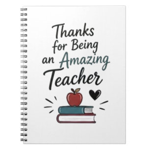 Amazing Teacher Thank You Notebook