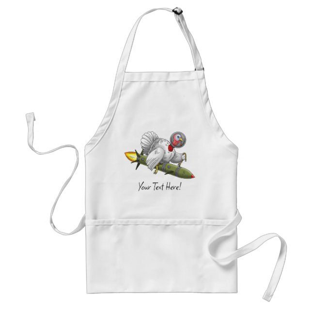 Amazing Thanksgiving Rocket Turkey Standard Apron (Front)