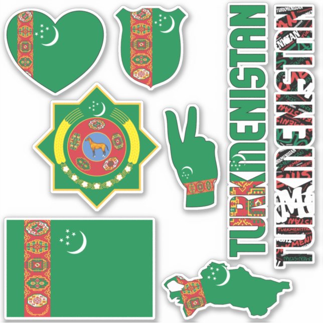 Amazing Turkmenistan Shapes National Symbols (Front)