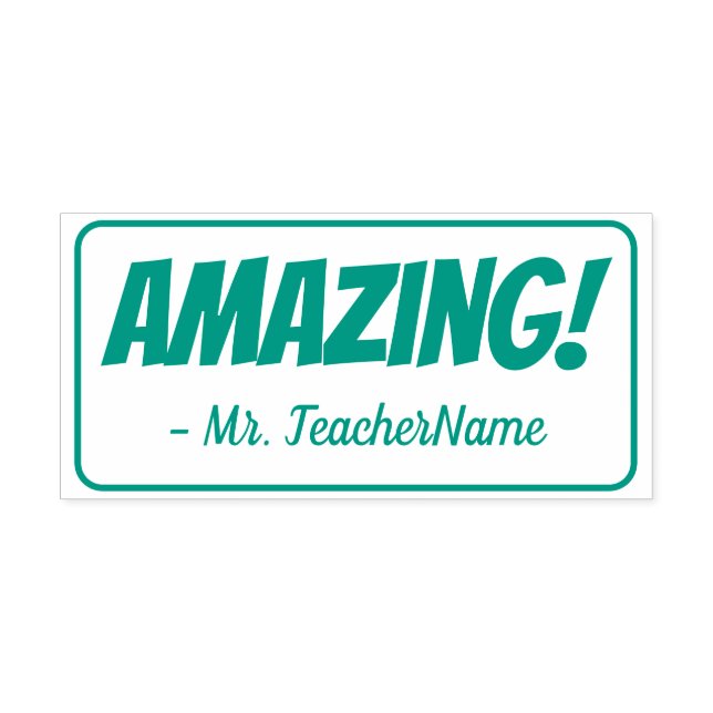 "Amazing!" Tutor Rubber Stamp (Design)