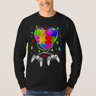 Amazing Video Game Heart Autism Awareness Game Spo T-Shirt