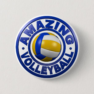 Amazing Volleyball 6 Cm Round Badge