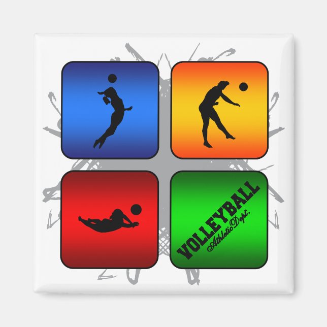 Amazing Volleyball Urban Style Magnet (Front)