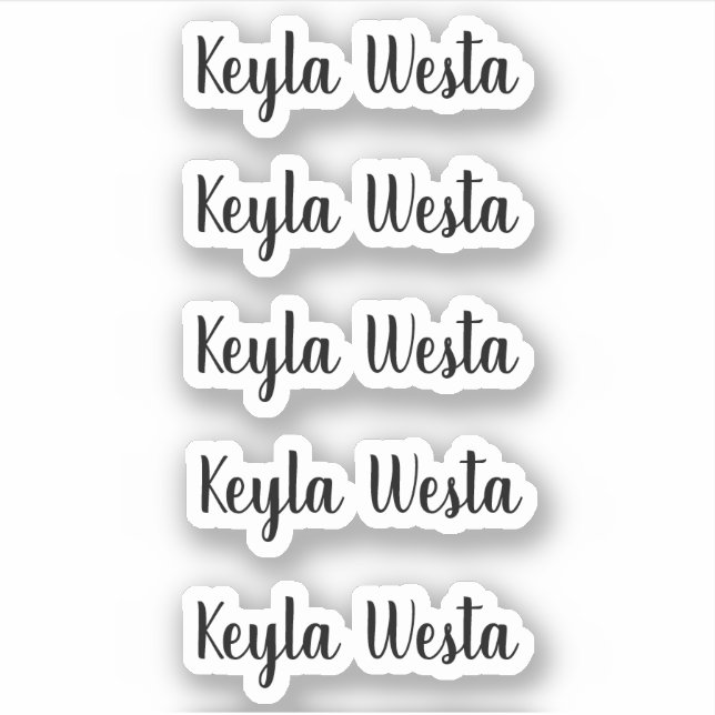 Amazing whimsical script personalised name (Front)