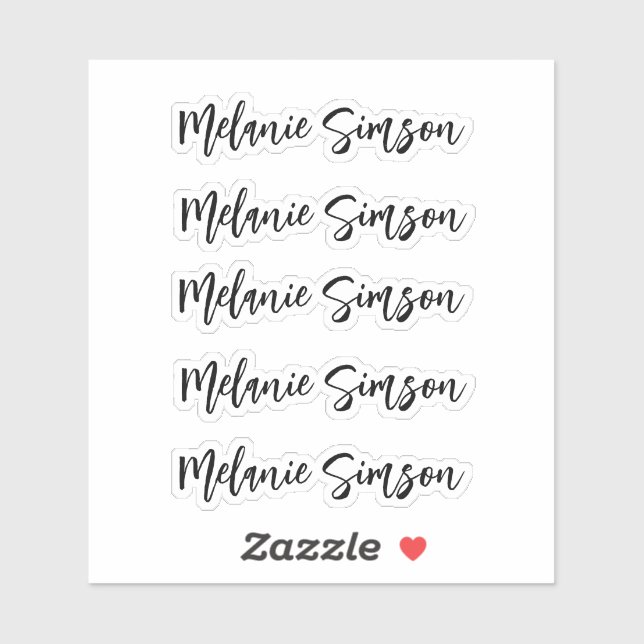 Amazing whimsical script personalised name (Sheet)