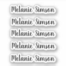 Amazing whimsical script personalised name