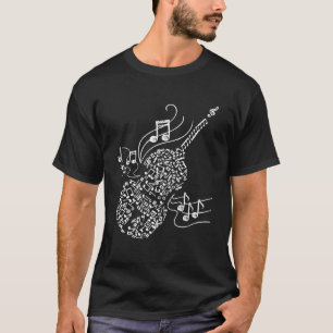 Amazing White Vintage Violin T-Shirt