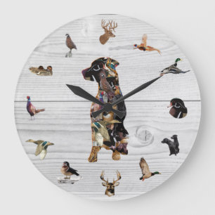Amazing Wildlife Collage Labrador Retriever Large Clock