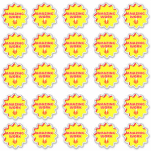 Amazing Work Fun Comment Reward Teacher Stickers
