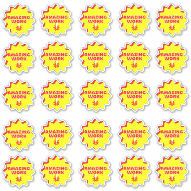 Amazing Work Fun Reward Teacher Stickers Pack (Front)