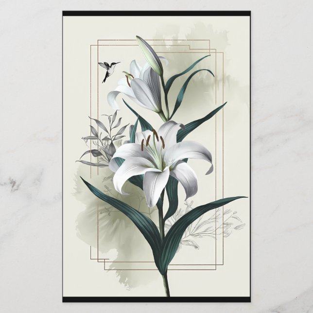 Amazon Lily Art – Gold & Scandi Style Flyer (Front)