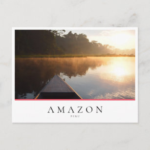Amazon rainforest sunrise in Peru Postcard