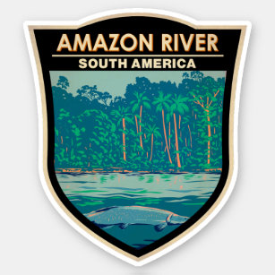 Amazon River South America Travel Art Vintage