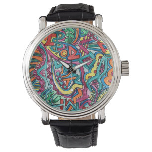 Amazonia-Hand Painted Abstract Art Watch