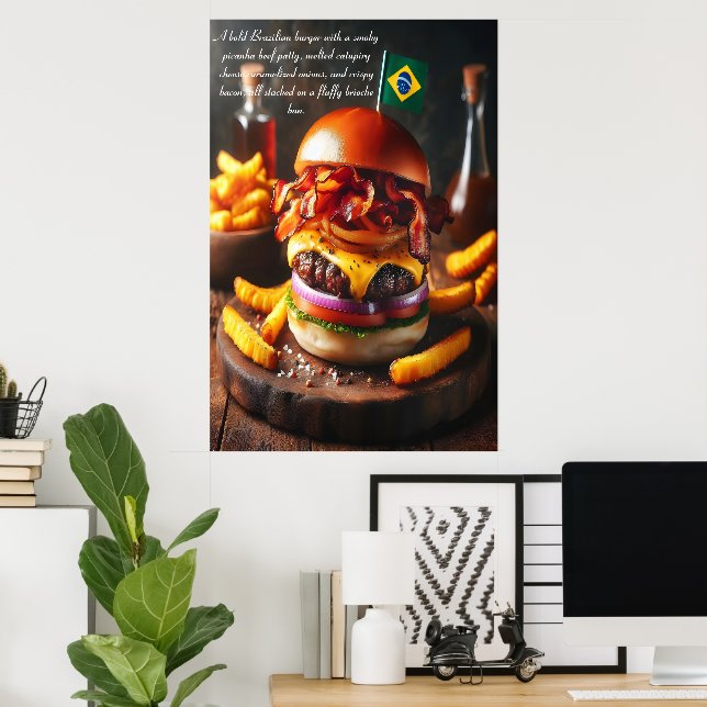 Amazonian Ambiance: Picanha Power 24x36 Poster (Home Office)