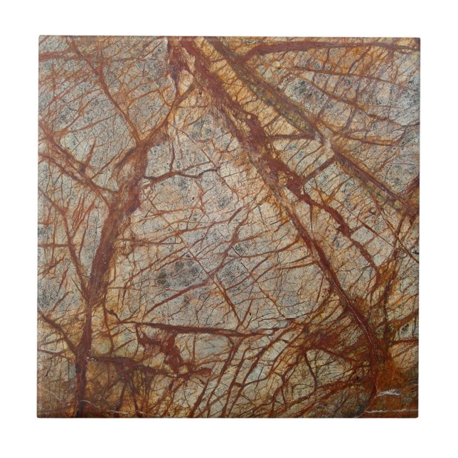 Amazonian Brown Quartz Crystal Gemstone Print Tile (Front)