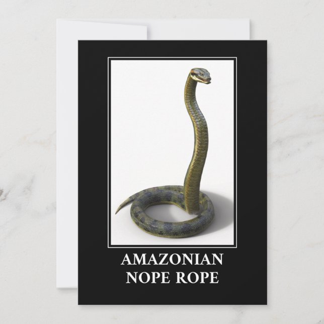 Amazonian Nope Rope - Anaconda Snake Danger Invitation (Front)