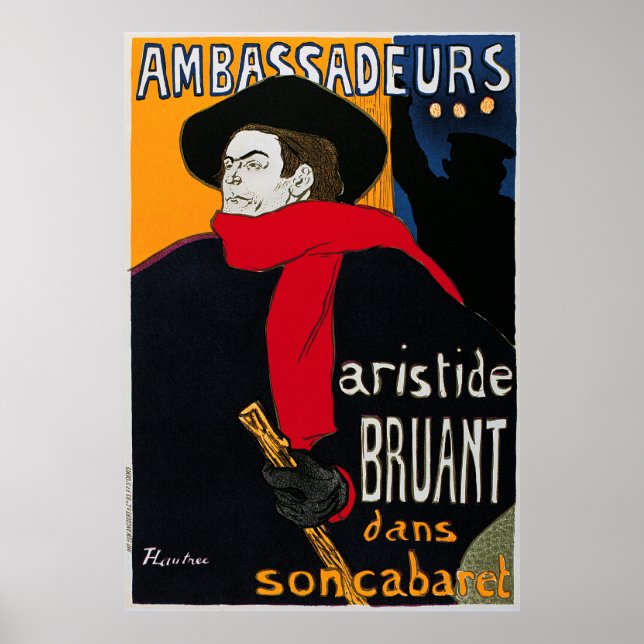 Ambassadeurs Aristide Bruant by Toulouse Lautrec Poster (Front)