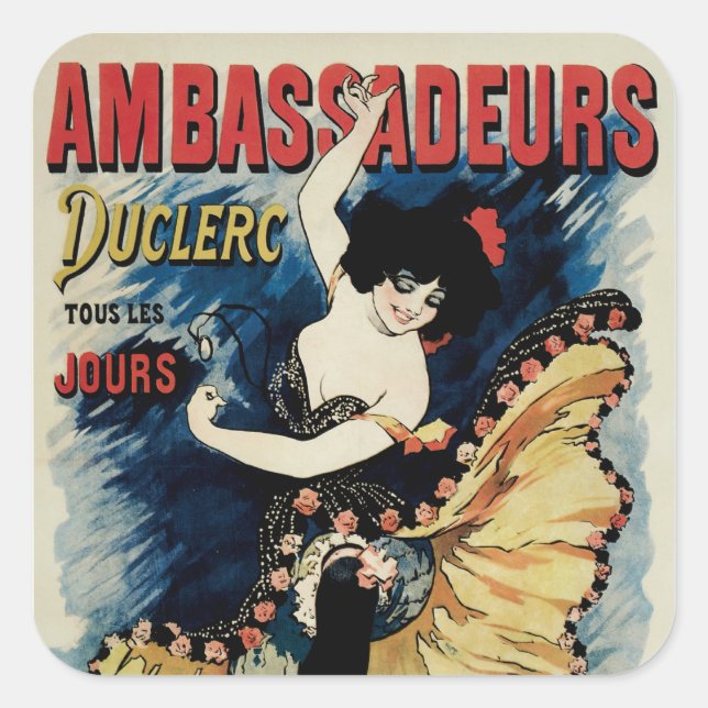 Ambassadeurs Square Sticker (Front)