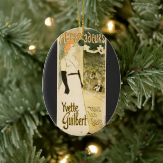 Ambassadeurs Yvette Guilbert by Theophile Steinlen Ceramic Tree Decoration