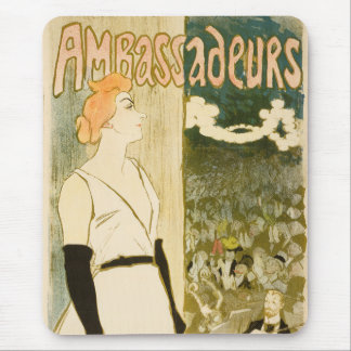 Ambassadeurs Yvette Guilbert by Theophile Steinlen Mouse Pad