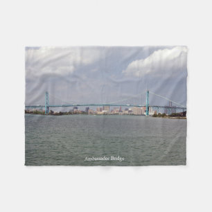 Ambassador Bridge fleece blanket