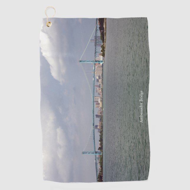 Ambassador Bridge golf towel (Front)