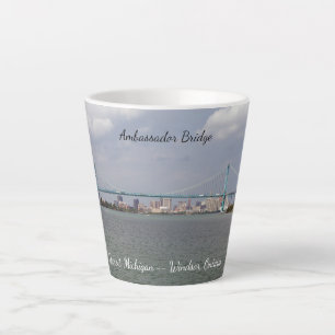 Ambassador Bridge latte mug