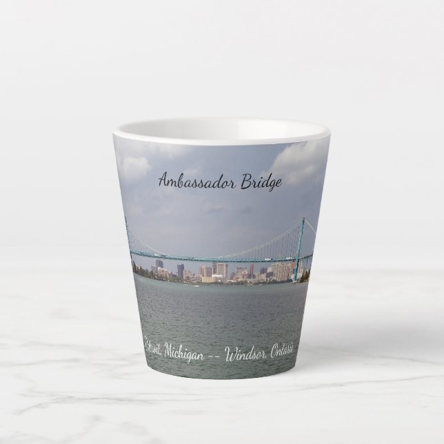 Ambassador Bridge latte mug (Front)