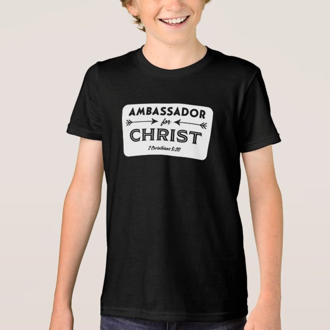 Ambassador for Christ Scripture Slogan Tri-Blend Shirt (Front)