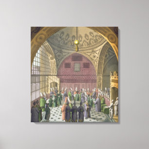 Ambassadors in the Audience Hall of the Grand Vizi Canvas Print