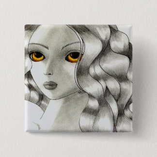 Amber 15 Cm Square Badge