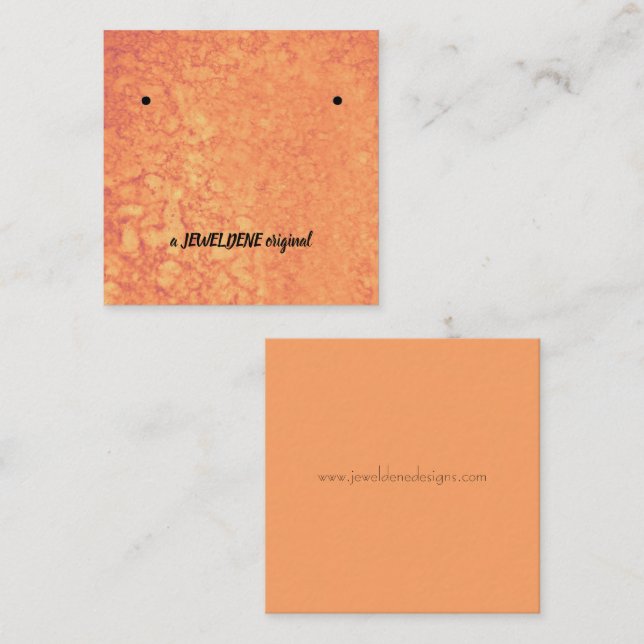 Amber Agate Earrings Display Card (Front/Back)
