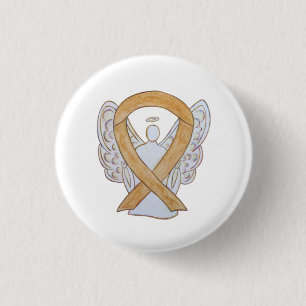 Amber Awareness Ribbon Appendix Cancer Angel Pin