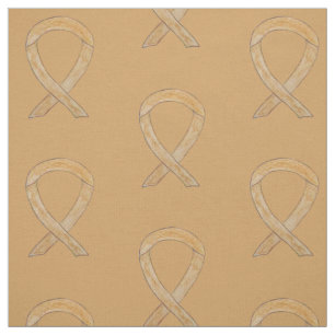 Amber Awareness Ribbon Art Appendix Cancer Fabric