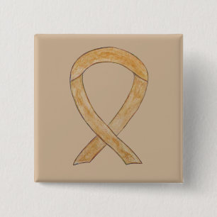 Amber Awareness Ribbon Custom Art Pins