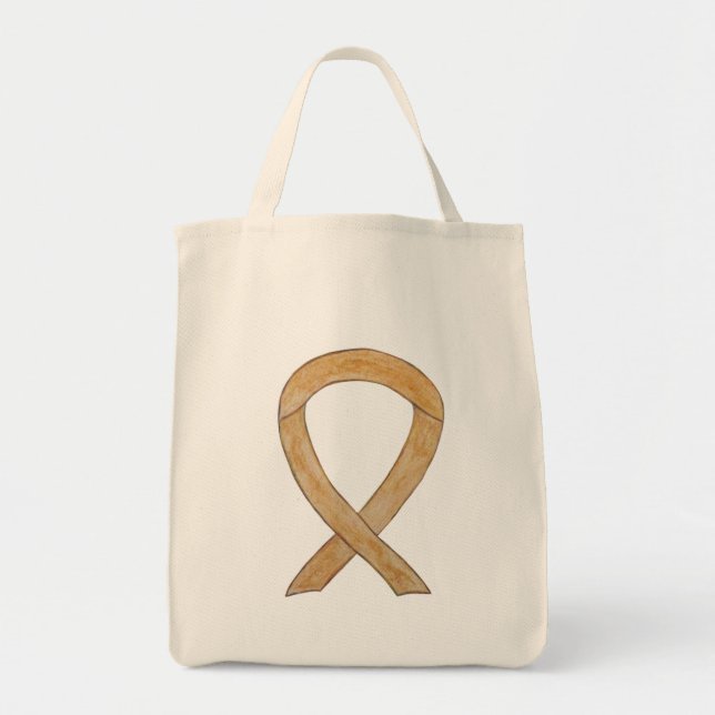 Amber Awareness Ribbon Custom Tote Bag (Front)