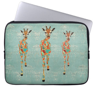 Amber & Azure Giraffes Computer Sleeve