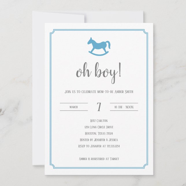 Amber baby shower invitation (Front)