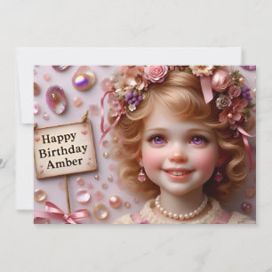 AMBER ~ Birthday Invitation ~ Customisable ~