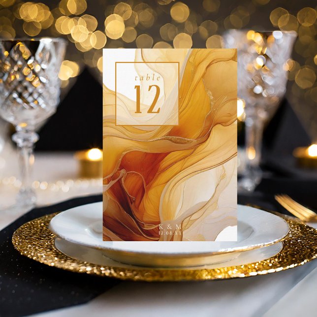 Amber Brandy Abstract Ink Table Numbers ID1089 (Creator Uploaded)