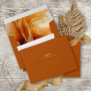 Amber Brandy Abstract Ink Wedding ID1089 Envelope