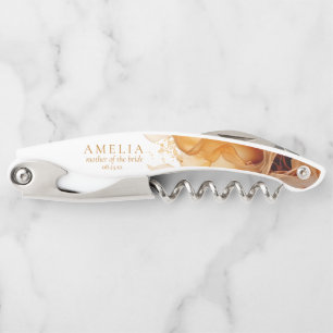 Amber Brandy Abstract Ink Wedding Party ID1089 Corkscrew