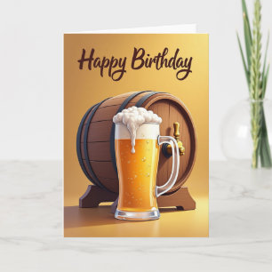 Amber Brew Birthday Card