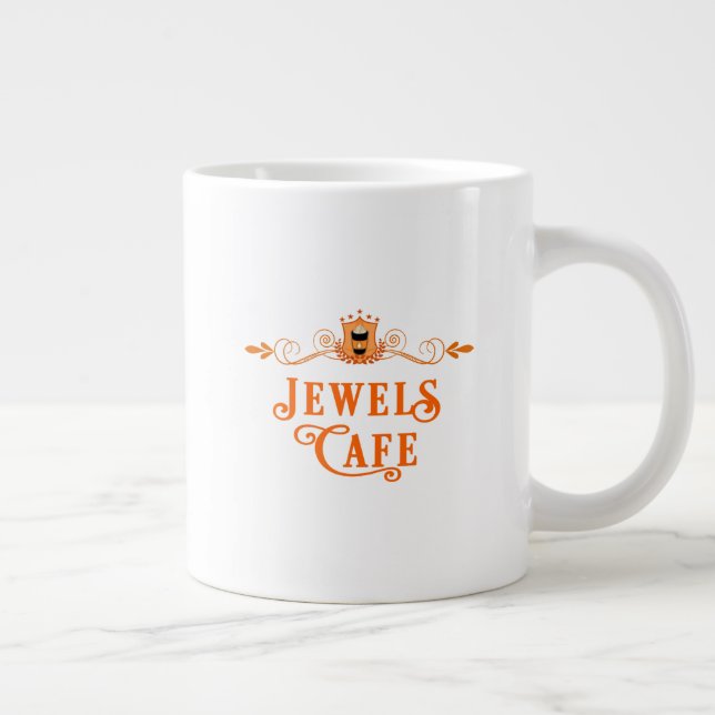 Amber by Mia Harlan Jewels Cafe Series Large Coffee Mug (Right)