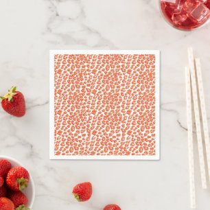 Amber Colour and White Leopard Print Napkin