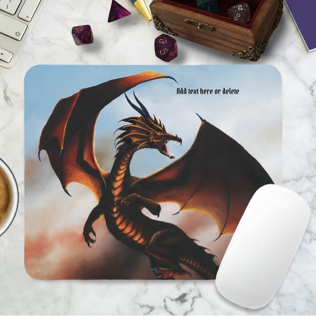 Amber Dragon Fantasy Mouse Pad (Creator Uploaded)