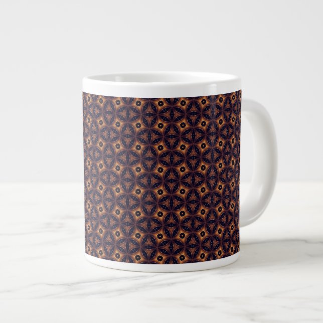 Amber Eclipse Mosaic Large Coffee Mug (Front Right)