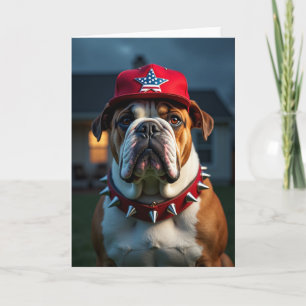 Amber Eyed Dog Fathers Day Card
