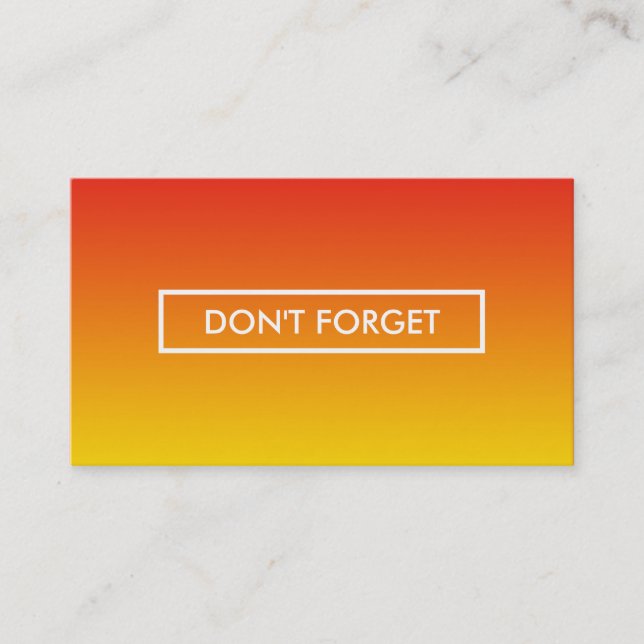 amber fade appointment reminder (Front)